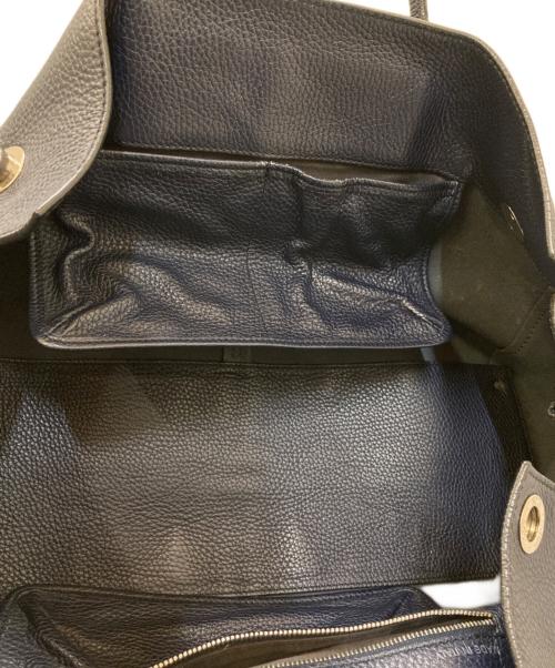 TOD'S（トッズ）TOD'S (トッズ) girelli シボレザートートバッグ ネイビーの古着・服飾アイテム