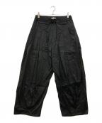 SAGE NATIONセイジ ネーション）の古着「BOXPLEAT TROUSER PANTS」｜ブラック