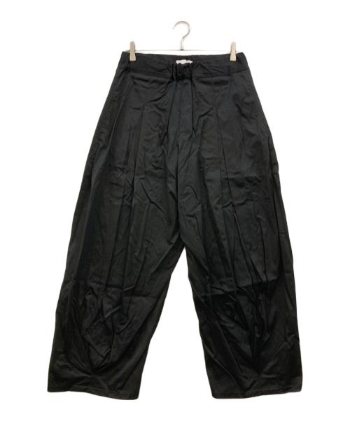 SAGE NATION（セイジ ネーション）SAGE NATION (セイジ ネーション) BOXPLEAT TROUSER PANTS ブラック サイズ:Lの古着・服飾アイテム