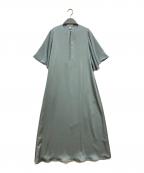 saharaサハラ）の古着「Slit Neck Silky Dress / スリットネックシルキードレス」｜ブルー