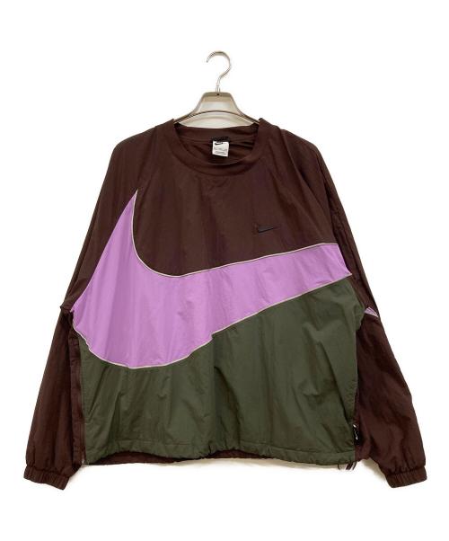 NIKE（ナイキ）NIKE (ナイキ) AS M NK SWOOSH WVN JACKET ブラウン×ピンク サイズ:XXLの古着・服飾アイテム