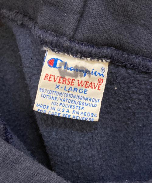 Champion（チャンピオン）Champion (チャンピオン) 90s Reverse Weave hoodie ネイビー サイズ:XLの古着・服飾アイテム