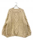 ETRE TOKYOエトレトウキョウ）の古着「フェザーヤーンケーブルハンドニットプルオーバー」｜ベージュ