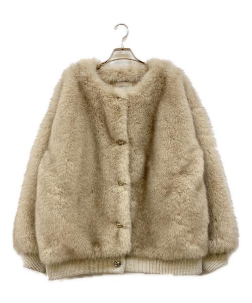 ANDREA&Co.（アンドレアアンドコー）ANDREA＆Co. (アンドレアアンドコー) ファージャケット ベージュ サイズ:Fの古着・服飾アイテム