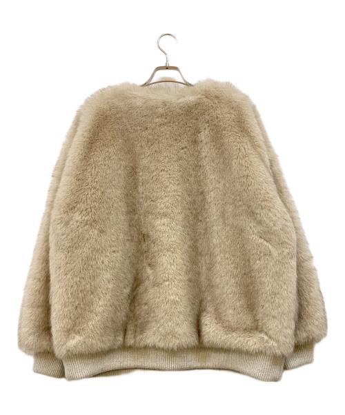 ANDREA&Co.（アンドレアアンドコー）ANDREA＆Co. (アンドレアアンドコー) ファージャケット ベージュ サイズ:Fの古着・服飾アイテム