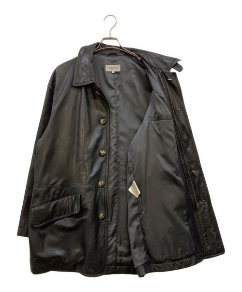 INTERMEZZO（インターメッツォ）INTERMEZZO (インターメッツォ) ラムレザーカーコート ブラック サイズ:Lの古着・服飾アイテム
