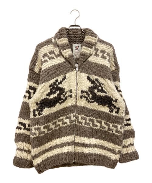 CANADIAN SWEATER（カナディアンセーター）CANADIAN SWEATER (カナディアンセーター) 90's カウチンニットカーディガン ブラウン サイズ:下記参照の古着・服飾アイテム