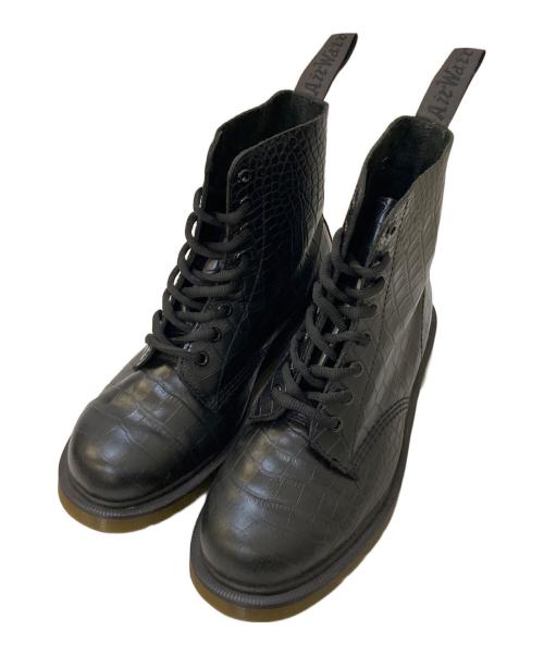 Dr.Martens（ドクターマーチン）Dr.Martens (ドクターマーチン) PASCAL 8ホールブーツ ブラック サイズ:UK7(26㎝)の古着・服飾アイテム