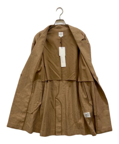 AIRPAPEL（エアパペル）AIRPAPEL (エアパペル) ヘリンボンテーラードジャケット ベージュ サイズ:L 未使用品の古着・服飾アイテム
