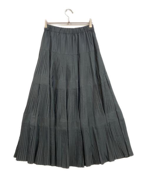 BEARDSLEY（ビアズリー）BEARDSLEY (ビアズリー) プリーツティアードスカート グレー サイズ:2の古着・服飾アイテム