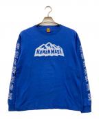 HUMAN MADEヒューマンメイド）の古着「プリントロングスリーブTシャツ」｜ブルー