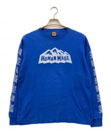 HUMAN MADE（ヒューマンメイド）の古着「プリントロングスリーブTシャツ」｜ブルー