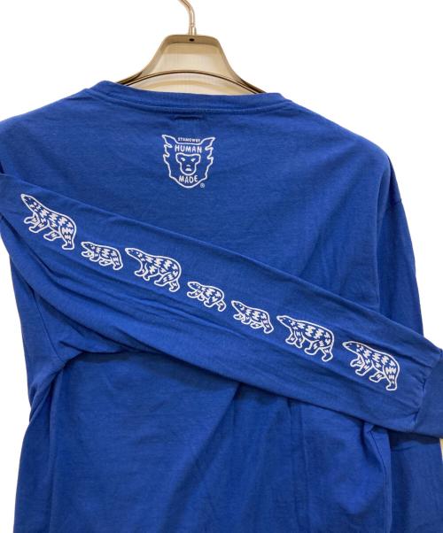 HUMAN MADE（ヒューマンメイド）HUMAN MADE (ヒューマンメイド) プリントロングスリーブTシャツ ブルー サイズ:Ｍの古着・服飾アイテム