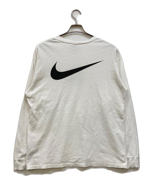 NIKE（ナイキ）NIKE (ナイキ) stussy (ステューシー) BIG SWOOSH LS T-SHIRT ホワイト サイズ:Ｍの古着・服飾アイテム