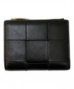 BOTTEGA VENETAボッテガベネタ）の古着「カセットスモールコンパクトイントレチャートウォレット」｜ブラック