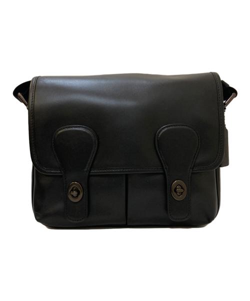 COACH（コーチ）COACH (コーチ) ヘリテージ レザーショルダーバッグ ブラックの古着・服飾アイテム