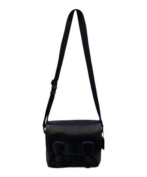COACH（コーチ）COACH (コーチ) ヘリテージ レザーショルダーバッグ ブラックの古着・服飾アイテム