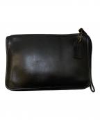 OLD COACHオールドコーチ）の古着「レザーセカンドバッグ」｜ブラック