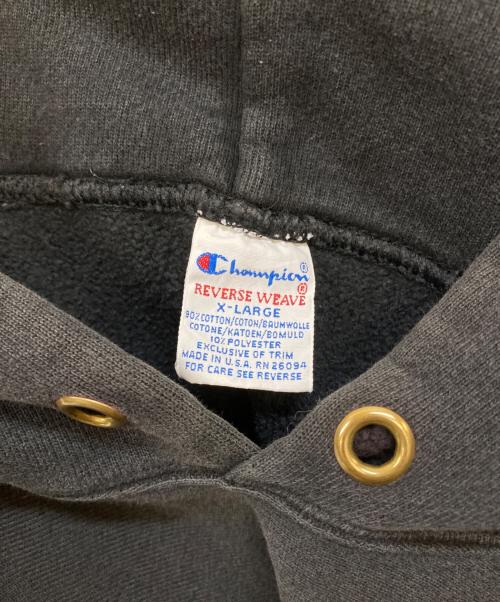 Champion（チャンピオン）Champion (チャンピオン) 90s Reverse Weave hoodie ブラック サイズ:XLの古着・服飾アイテム