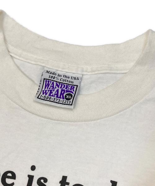 WANDER WEAR（ワンダーウェア）WANDER WEAR (ワンダーウェア) プリントTシャツ ホワイト サイズ:XLの古着・服飾アイテム