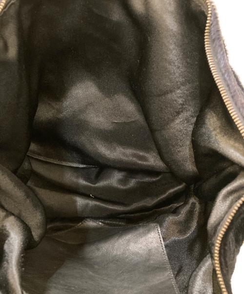 Jas-M.B.（ジャスエムビー）Jas-M.B. (ジャスエムビー) ハラコ切替レザー2WAYバッグ ネイビー×ブラックの古着・服飾アイテム