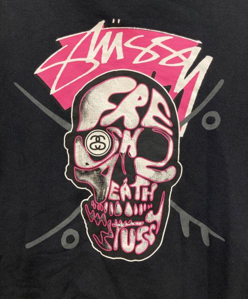 stussy（ステューシー）stussy (ステューシー) スカルバックプリントジップアップパーカー ブラック サイズ:Ｍの古着・服飾アイテム