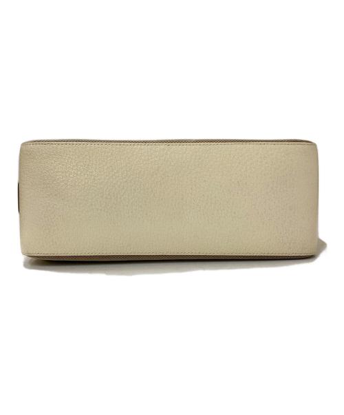 GUCCI（グッチ）GUCCI (グッチ) キャンバス×レザー ワンショルダーバッグ ベージュの古着・服飾アイテム