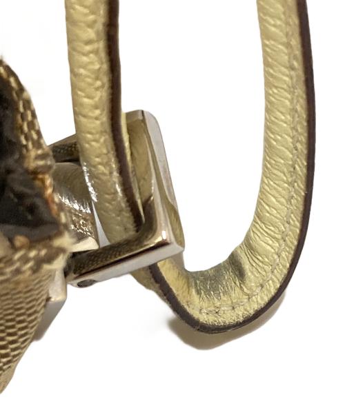 GUCCI（グッチ）GUCCI (グッチ) キャンバス×レザー ワンショルダーバッグ ベージュの古着・服飾アイテム