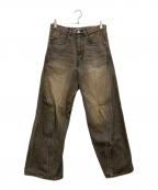 NVRFRGTネヴァーフォーゲット）の古着「3D Twisted Wide Leg Jeans」｜ブラック