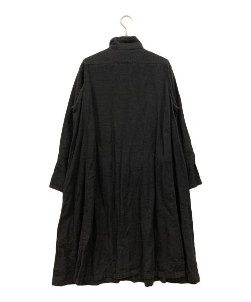 nest Robe（ネストローブ）nest Robe (ネストローブ) リネンシャツワンピース ブラック サイズ:Fの古着・服飾アイテム