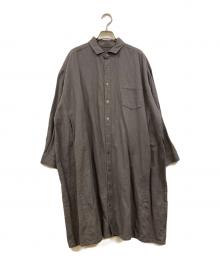 nest Robe（ネストローブ）の古着「コットンリネンシャツワンピース」｜グレー
