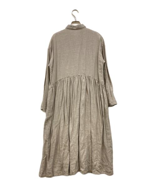 nest Robe（ネストローブ）nest Robe (ネストローブ) リネンシャツワンピース ベージュ サイズ:Fの古着・服飾アイテム