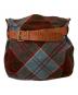 Vivienne Westwood（ヴィヴィアンウエストウッド）の古着「チェックパターン レザーベルトウールショルダーバッグ」｜マルチカラー