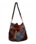 Vivienne Westwood (ヴィヴィアンウエストウッド) チェックパターン レザーベルトウールショルダーバッグ マルチカラー：25000円