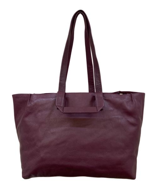 Vivienne Westwood（ヴィヴィアンウエストウッド）Vivienne Westwood (ヴィヴィアンウエストウッド) 裏地オーブ総柄 レザートートバッグ パープルの古着・服飾アイテム