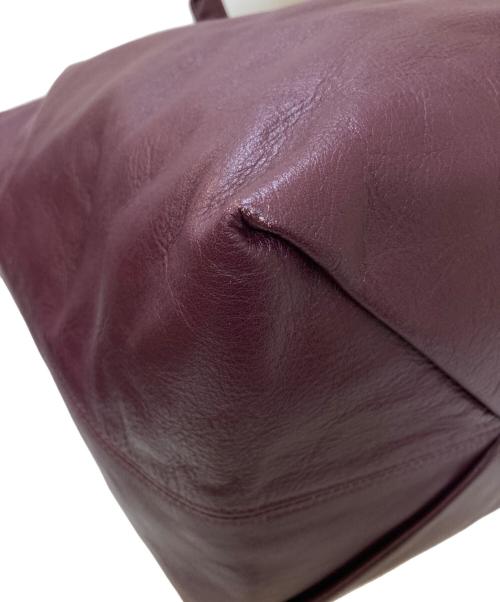 Vivienne Westwood（ヴィヴィアンウエストウッド）Vivienne Westwood (ヴィヴィアンウエストウッド) 裏地オーブ総柄 レザートートバッグ パープルの古着・服飾アイテム