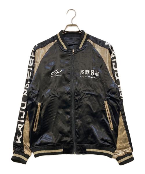 P.N UNDERGROUND（-）P.N UNDERGROUND (-) 怪獣8号 (カイジュウ８ゴウ) リバーシブルスカジャン ブラック サイズ:下記参照の古着・服飾アイテム