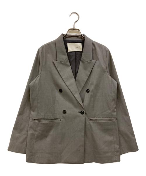 qualite（カリテ）qualite (カリテ) ダブルテーラードジャケット グレー サイズ:38の古着・服飾アイテム