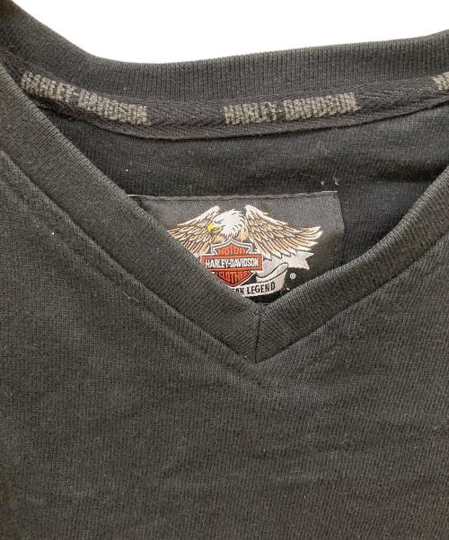 HARLEY-DAVIDSON（ハーレーダビッドソン）HARLEY-DAVIDSON (ハーレーダビッドソン) Vネックスウェット ブラック サイズ:Lの古着・服飾アイテム