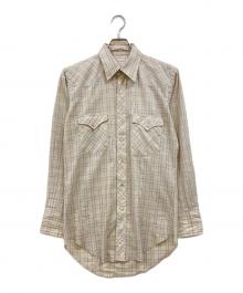 Wrangler（ラングラー）の古着「70's チェックウエスタンシャツ」｜ベージュ