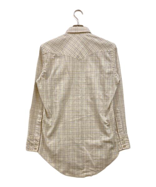 Wrangler（ラングラー）Wrangler (ラングラー) 70's チェックウエスタンシャツ ベージュ サイズ:下記参照の古着・服飾アイテム