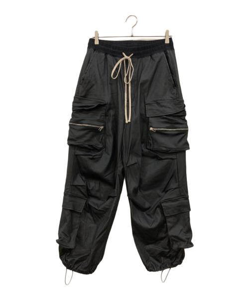 DANKE SCHON（ダンケ シェーン）DANKE SCHON (ダンケ シェーン) PREMIUM COATING WIDE POCKET PANTS ブラック サイズ:Lの古着・服飾アイテム