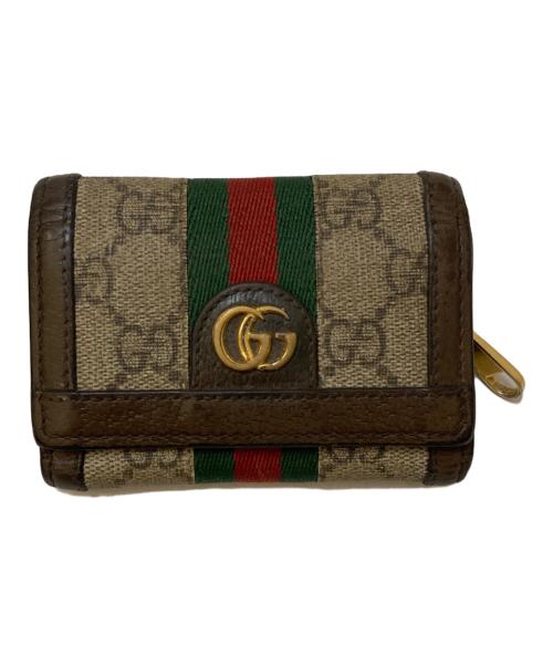 GUCCI（グッチ）GUCCI (グッチ) オフィディア GG 二つ折り財布 ブラウンの古着・服飾アイテム