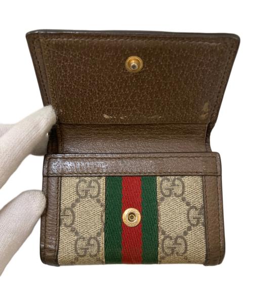 GUCCI（グッチ）GUCCI (グッチ) オフィディア GG 二つ折り財布 ブラウンの古着・服飾アイテム