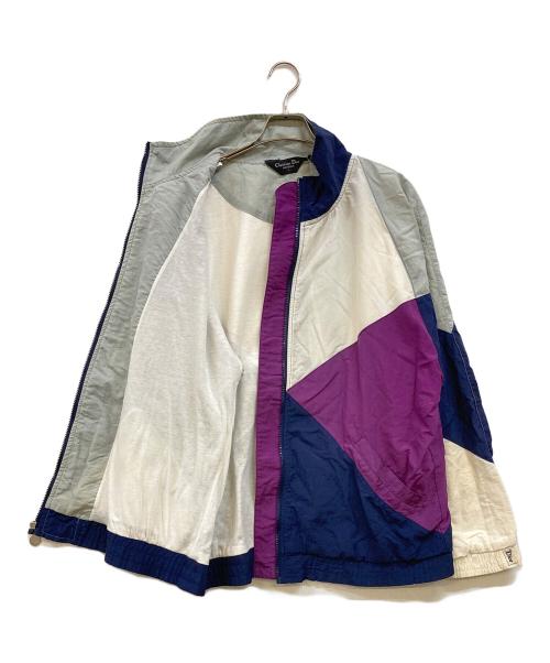 Christian Dior MONSIEUR（クリスチャンディオールムッシュ）Christian Dior MONSIEUR (クリスチャンディオールムッシュ) 90‘sナイロンジャケット パープル×ホワイト×ネイビー サイズ:Lの古着・服飾アイテム