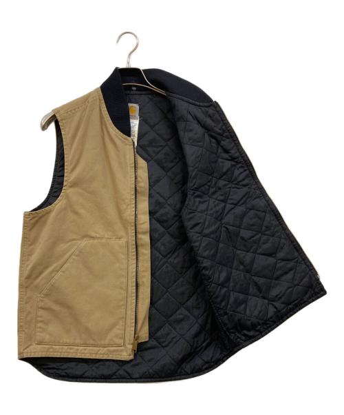 CarHartt（カーハート）CarHartt (カーハート) 裏地キルティング ダックベスト ベージュ サイズ:Ｍの古着・服飾アイテム