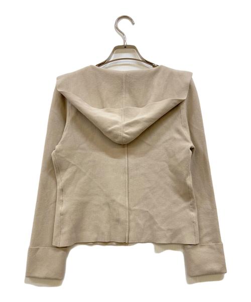 M-premierBLACK（エムプルミエブラック）M-premierBLACK (エムプルミエブラック) Mプルミエブラックフーディカーディガン ベージュ サイズ:36の古着・服飾アイテム