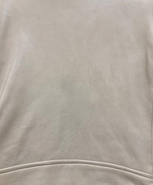 Haruf（ハルフ）HARUF (ハルフ) ダブルライダース ラムレザージャケット ホワイト サイズ:Ｌの古着・服飾アイテム