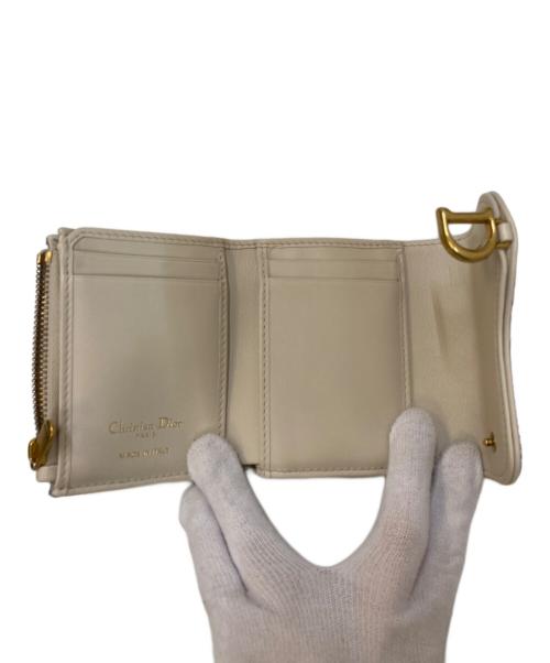 Christian Dior（クリスチャン ディオール）Christian Dior (クリスチャン ディオール) Saddle Lotus オブリーク コンパクトウォレット ブルーの古着・服飾アイテム