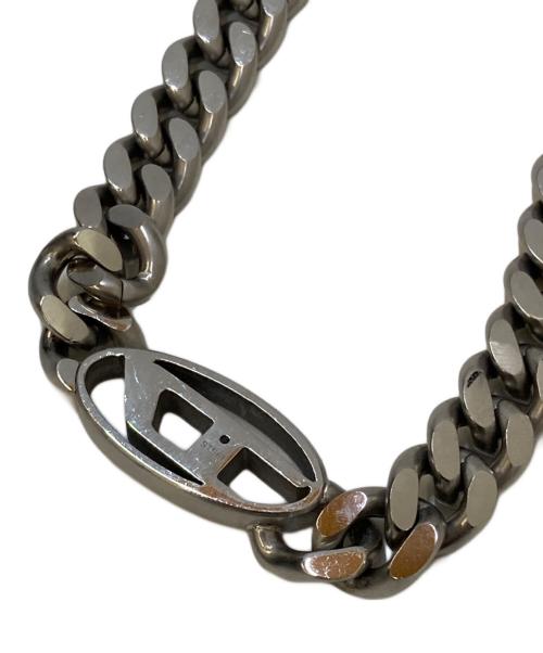 DIESEL（ディーゼル）DIESEL (ディーゼル) Dロゴ 喜平チェーンネックレス シルバーの古着・服飾アイテム